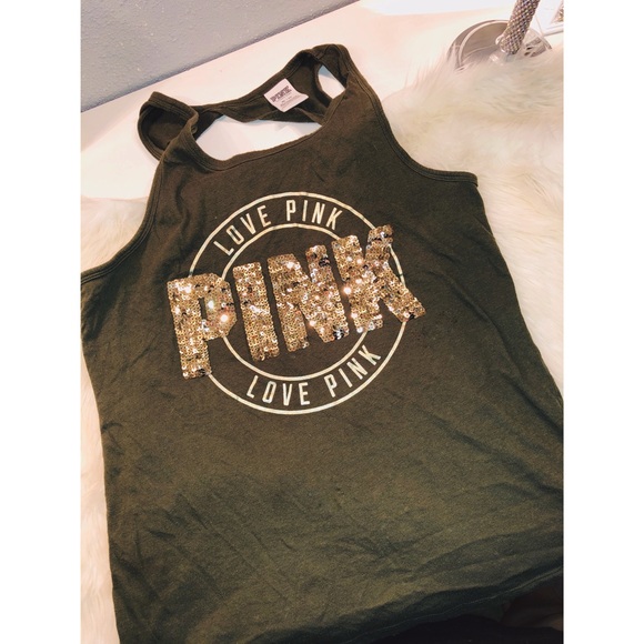 PINK Victoria's Secret Tops - PINK Victoria’s Secret Sequins Bling Tank✨ XSMALL